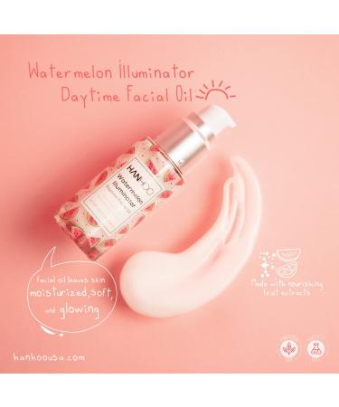 Hanhoo Watermelon Illuminator Set - Daytime Facial Oil & Overnight Serum for Glowing Skin - 2 Piece Set for All Skin Types - Buy Online on GoSupps.com