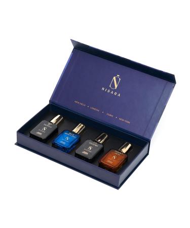 Nisara Long Lasting Men Perfume Gift Set 4x15ml | Men Of The Night | Smoky Oud | Travel & Pocket friendly perfume kit for all moods & occasions | Gift For Brother Husband Friend Boyfriend & Dad - Buy Online on GoSupps.com