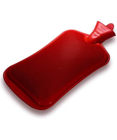 Peterpan XXX-Large Rubber Hot Water Bottle with Cover - 100 Fl Oz Capacity, BPA & Phthalates Free, White - Pain Relief Hot Water Bag - Buy Online on GoSupps.com
