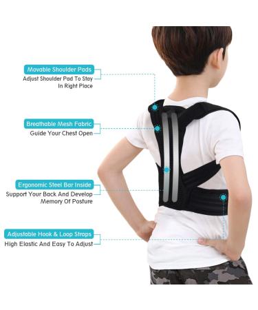 Yosoo Health Gear Posture Corrector for Kids Teenagers - Spinal Support Brace to Improve Back Pain & Kyphosis - S (Waist 13-24) - Buy Online on GoSupps.com
