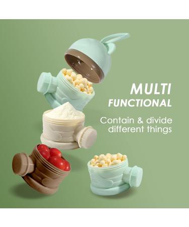 LAPONO Milk Powder Dispenser - Portable 4 Layer Baby Storage Container 240ml BPA Free - Non-Spill Snack/Grain/Food/Fruit Box for Infant Toddler - Green - Buy Online on GoSupps.com