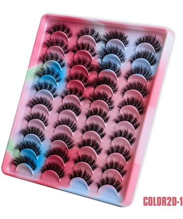 BSLVWG False Eyelashes Dramatic Fluffy 6D Mink Lashes Eyelashes Russian Strip Lashes D Curly Natural Wispy Fluffy Lashes Fake Eyelashes 20 Pairs Natural Curly Lashes Thick Fake Eyelashes (4 Styles) - Buy Online on GoSupps.com