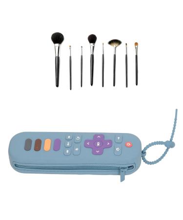 Soft Silicone Baby Bite Bag with Strap | Multifunctional Dustproof Storage for Pacifiers Pens Make-Up Brushes | Large Dark Blue - Buy Online on GoSupps.com
