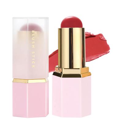 Stick Blush for Cheeks - Moisturising and Water Resistant Blusher with Milky Texture Natural Face Highlighter for Oily Skin Dry Mixed Cheeks and Eyebrow Arches