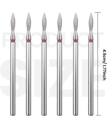 Lusofie 6Pcs Flame Nail Drill Bits Set Cuticle Drill Bit 3/32 Diamond Carbide Cuticle Remover Drill Bits for Nails Professional Cuticle Clean Nail Drill Bit Remove Cuticle Dead Skin Cleaner Tool - Buy Online on GoSupps.com