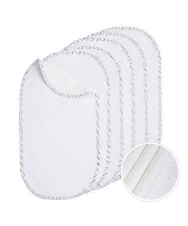 AsoHomx Waterproof Diaper Changing Pad Liners, Larger Softer Flannel Cotton Changing Table Cover Liners, Reusable & Portable Baby Changing Mat,Washable Bassinet Liners, 27" x 13", 6PK,White
