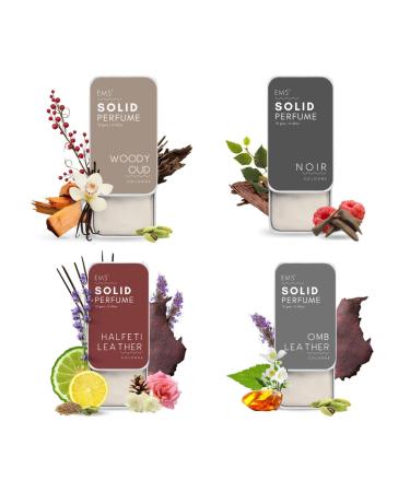 E M.5 Alp. ha Set of 4 | Alcohol Free Solid Perfumes for Men | Travel & Pocket Friendly Perfume Wax | Non-Greasy Cologne | Strong & Lasting Fragrance | Gift Pack for Him | 12 gm Each - Buy Online on GoSupps.com