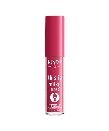 NYX Professional Makeup Strawberry Horchata Milky Gloss Lip Gloss - 12 Hour Hydration, Vegan, Mauve Pink - Scented Milkshake - Buy Online on GoSupps.com