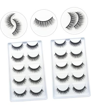 minkissy 10 Pairs Fake Eyelashes 5d Magnetic Eyelashes Reusable Flase Lash Cosplay Lashes Short Fake Eye Lashes Stick on Eyelashes False Lashes Faux Lashes Miss Chemical Fiber Natural - Buy Online on GoSupps.com