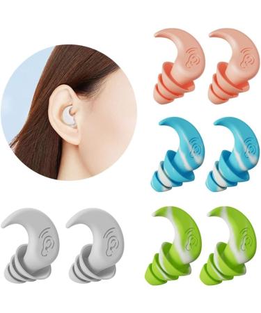 Noise Reduction Silicone Ear Tips - 3-Layer Anti-Noise Earplugs for Sleep & Work | International Shipping Available - Buy Online on GoSupps.com