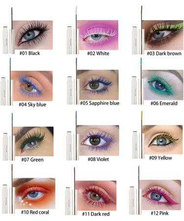  HADAVAKA 2pcs Waterproof Eyelash Primer Mascara Charming Long Lasting Mascara Colorful Fiber Extra Long Voluminous Lash Mascara Lengthen Volume Curl & Smudge Free Mascara (01# Black) - Buy Online on GoSupps.com