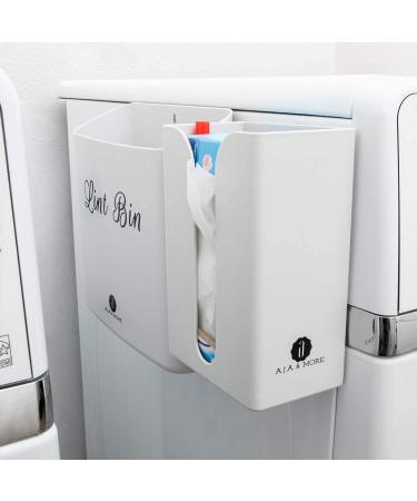 A.J.A. & MORE Magnetic Lint Bin for Laundry Room | Wall Mounted Bathroom Trash Can - Grey - Buy Online on GoSupps.com