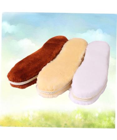 Healeved Winter Felt Shoe Insoles - 3 Pairs Plush Wool Inserts for Cold Weather Comfort - Size 38 - Buy Online on GoSupps.com