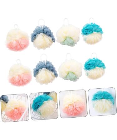Buy Housoutil 8pcs Color Matching Bath Balls & Exfoliating Sponges - Ideal Shower Poufs & Loofahs for a Luxurious Bath Experience | International Shipping Available - Buy Online on GoSupps.com