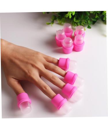 Beaupretty Cleanser Nails nail clips gel removal finger clips gel remover gel nail remover clips soak off clip caps polish remover cleaner nails gel nail soaker covers Brightener Nail 4X2.5X2.5CM Pink - Buy Online on GoSupps.com