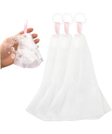 3PCS Double-Layer Soap Bag | Fine Mesh Bar Soap Pouch with Drawstring | Eco-Friendly Soap Saver for Quality Lather - Buy Online on GoSupps.com