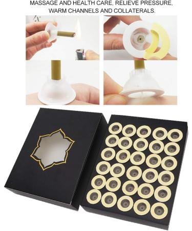 Brrnoo 60Pcs Self-Adhesive Moxa Sticks - Moxibustion Massage Tools with Heat Protection Base for Home Use - International Shipping - Buy Online on GoSupps.com