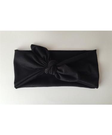 Black Knotted Bow Headband Bow Head Wrap Women's Headband Fashion Hair Band Makeup Wide Plain Headbands Elastic Head Wrap Hair Accessories for Daily Wearing Dating Sports - Buy Online on GoSupps.com