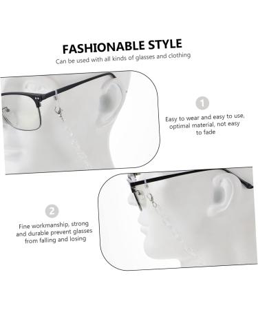 Fomiyes 2pc Mason Glass Chain - Anti-Lost Glasses Holder & Fashion Lanyard | South Korea Acrylic Design for Masks & Glasses - Buy Online on GoSupps.com