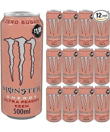 Monster Energy Ultra (Peachy Keen 12 x 500ml PMP) - Buy Online on GoSupps.com
