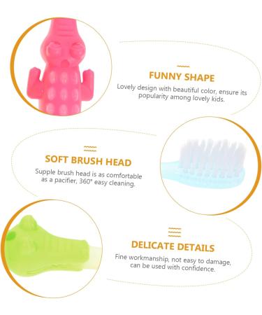 FRCOLOR 24-Pack Small Crocodile Baby Toothbrush - Manual Massage Devices & Finger Protection - Safe Cotton Oral Care Tools for Children - Buy Online on GoSupps.com