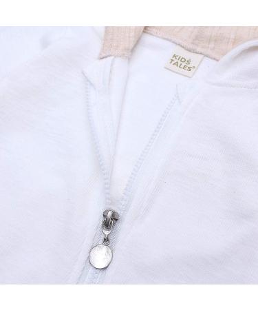 Kids Tales Newborn Baby Winter Romper with Rabbit Ear Hood, 9-12 Months - White - Buy Online on GoSupps.com