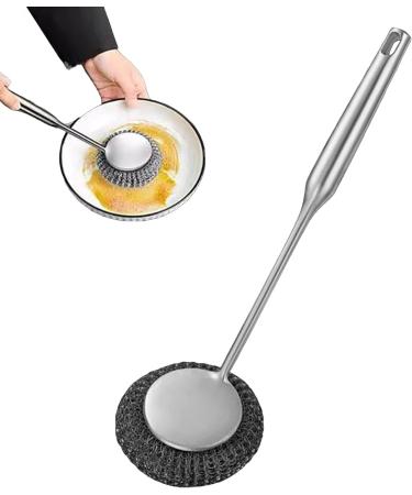 Shakven Steel Wire Ball Brush | Dishwashing Pot Scrubber Brush - Suspension Storage Design Dishwashing Brush for Cleaning Stoves Bottles Sinks Cookware Pots - Buy Online on GoSupps.com