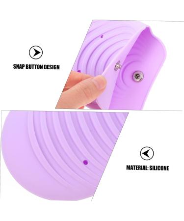 Heat Resistant Hair Curler Insulation Pouch - Silicone Travel Storage Bag for Curling Iron - 20x10cm Purple - Buy Online on GoSupps.com