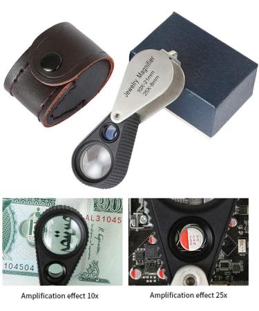 10X 25X Metal Folded Magnifier for Jewelry Reading Hobbies Insects Viewer Crafts Pocket Loupe Jewelers Loupe Workbench Sewing Repair Small Gift - Buy Online on GoSupps.com