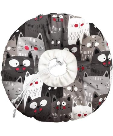 Mayumay Adjustable Cat Neck Band - Waterproof Elizabethan Collar for Wound Healing & Post-Operation Protection | Soft Border for Cats Kittens & Small Dogs - Gray (S) - Buy Online on GoSupps.com