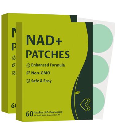 NAD Patches for Women and Men: 100% Nature NAD+ Patches for All Skin Types | 120 Day Supply 60 Count (Pack of 2)