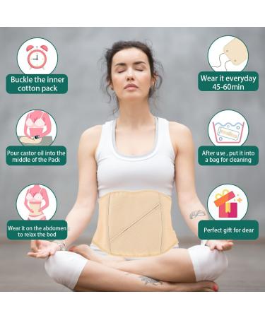 2/3Pcs Neck Waist Oil Pack Set Washable Reusable Essential Oil Wrap Mess-Free Oil Pack Wrap with Adjustable Elastic Strap Comfortable Oil Pack Leak-Proof Oil Pack for Neck Waist 1 pair of chest pads Khaki No. 3 Waist - Buy Online on GoSupps.com