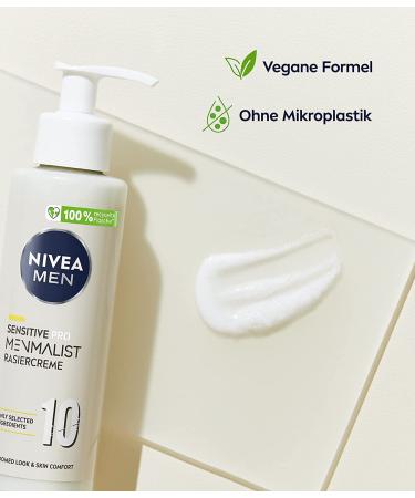 Nivea Men Sensitive Shaving Cream 200ml | Mild Formula with 10 Ingredients | Transparent Gel for All Beard Types - Buy Online on GoSupps.com
