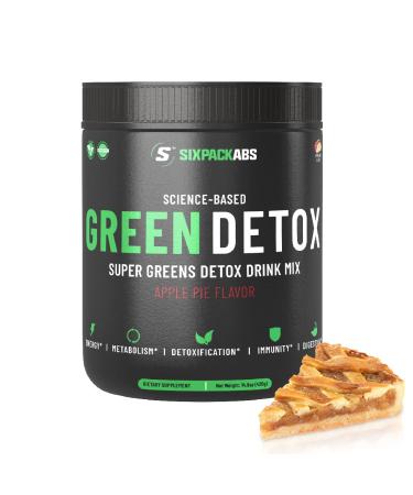 Green Detox - Superfood Drink Mix - Sugar Free  Vegan-Friendly - Over a Dozen Superfoods in Each Serving - Apple Pie Flavor