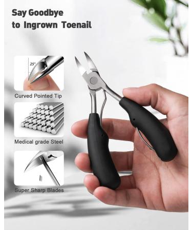 Bezox Nail Clip Set - 5PC High-Quality Stainless Steel Manicure Tools for Fingernails & Toenails - Ideal for Thick & Ingrown Nails - Buy Online on GoSupps.com