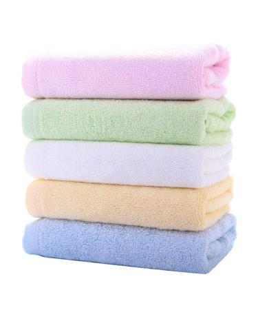 YiYaYo Absorbent Washcloths Bamboo Towel Set 10 Pack for Bathroom-Hotel-Spa-Kitchen Multi-Purpose Fingertip Towels & Face Cloths 12'' x 12''