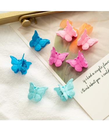 Funtopia Butterfly Hair Clips - 72Pcs Small Claw Clips for Girls & Women in 18 Assorted Colors - Non Slip Mini Plastic Hair Jaw Clips with Box Package - Buy Online on GoSupps.com