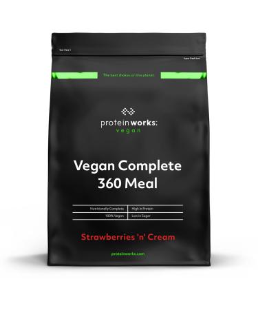 360 Vegan Complete Meal | Strawberries with Cream | Nutritionally balanced | 100% vegan | Quick and affordable meal | THE PROTEIN WORKS | 2kg