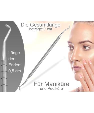 Stainless Steel Corn Lifter & Nail Care Tool - Double-Ended Pedicure Instrument with Case for Expert Foot Care - Buy Online on GoSupps.com