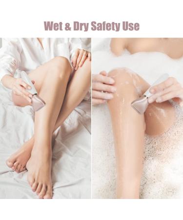 Laintene 2-in-1 Electric Razor for Women - Wet & Dry Hair Removal Trimmer for Legs, Underarms, Face - Waterproof Body Groomer Lady Shaver (Rose Gold) - Buy Online on GoSupps.com