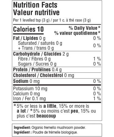 Organika Glow - Organic Tremella Mushroom Powder - Adaptogen 100g - Buy Online on GoSupps.com