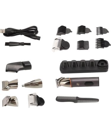 Qukaim Hair Trimmer Set Electric Hair Clipper Set with 6 Guide Combs for Men Waterproof Nose Hair Cutter and Eyebrow Grooming - Buy Online on GoSupps.com
