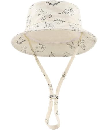 XIAOHAWANG Baby Boy Dinosaur Bucket Hat - Summer Infant Toddler Beach Cap 1-2 Years (White) - Buy Online on GoSupps.com