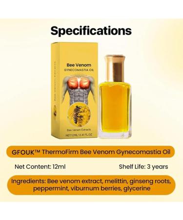 Thermofirm bee poison gynecomenia oil 12 ml natural gyn comastia steps oil Selfareem boost thermoform beehgiftoil Gyn komastiatight for men - Buy Online on GoSupps.com