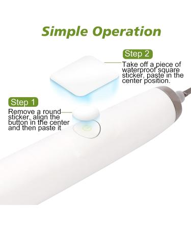 Kuflant 6PCS Power Button Waterproof Replacement Parts for Philips Sonicare Electric Toothbrush - Compatible with All Series | Handle Button Cover Stickers - Buy Online on GoSupps.com