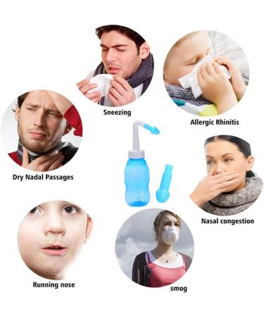 Linxiu Neti Pot | Sinus Rinse & Nasal Wash Bottle - 300 ML for Adults & Kids | Effective Nasal Irrigation Cleaner - Buy Online on GoSupps.com