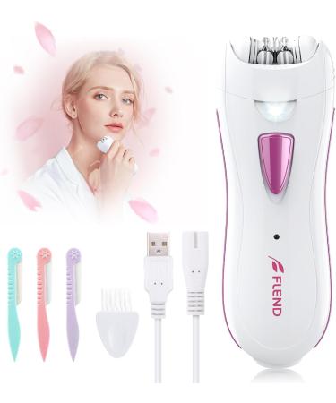 Facial Epilators for Women Facial Hair Remover with LED Light Mini Rechargeable Face Epilator Including Eyebrow Trimmer for Facial Armpit Bikini and Leg Cdk111403