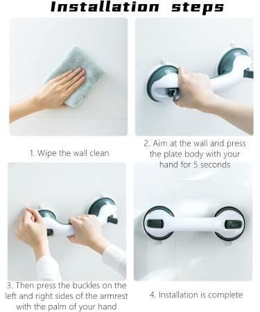 PMELCXD Shower Handle - 2PCS Premium Sturdy and Durable Grab Bars for Enhanced Bathroom Safety and Stability for Seniors and Individuals with Disabilities - Buy Online on GoSupps.com