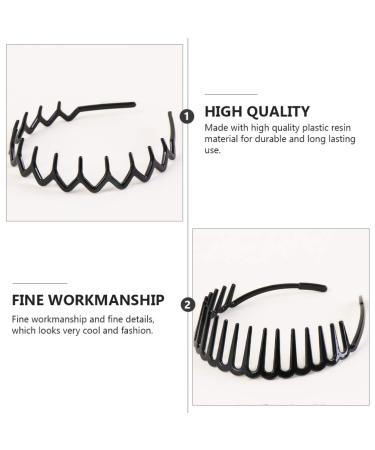 Beaupretty 6PCS Elastic Wavy Toothed Hairband Set - Hair Comb Headband for Women Men - Buy Online on GoSupps.com