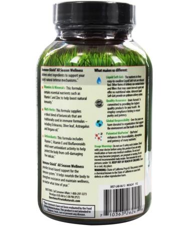 Irwin Naturals Immuno-Shield All Season Wellness - 100 Liquid Soft-Gels for Optimal Health - Buy Online on GoSupps.com